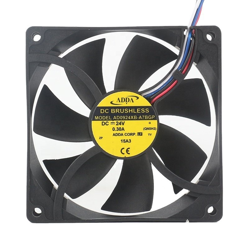 Original ADDA 48V 24V 5V DC24V 0.30A EC AC 90x90x25MM 9025 9CM 4-wire High air Volume Inverter Fan AD0924XB-A7BGP Cooling Fan